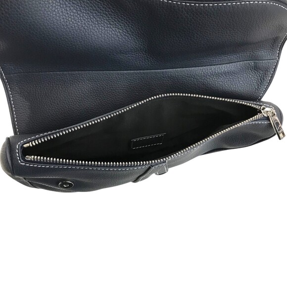DIORSaddle Grained Calfskin Saddle Bag Navy Blue - Picture 6 of 8